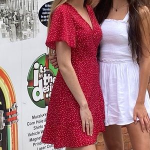 Shein Red Polka Dot Dress